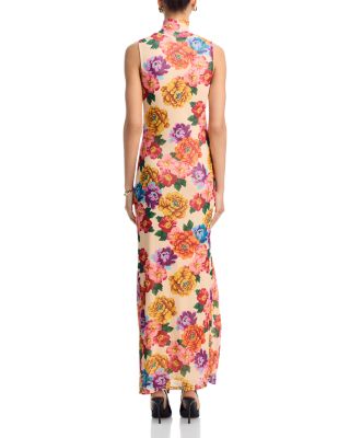 Mesh Floral Maxi Dress - Exclusive 