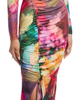 Floral Mesh Maxi Dress - Exclusive