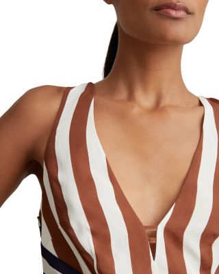 Esme Printed Stripe Flippy Dress