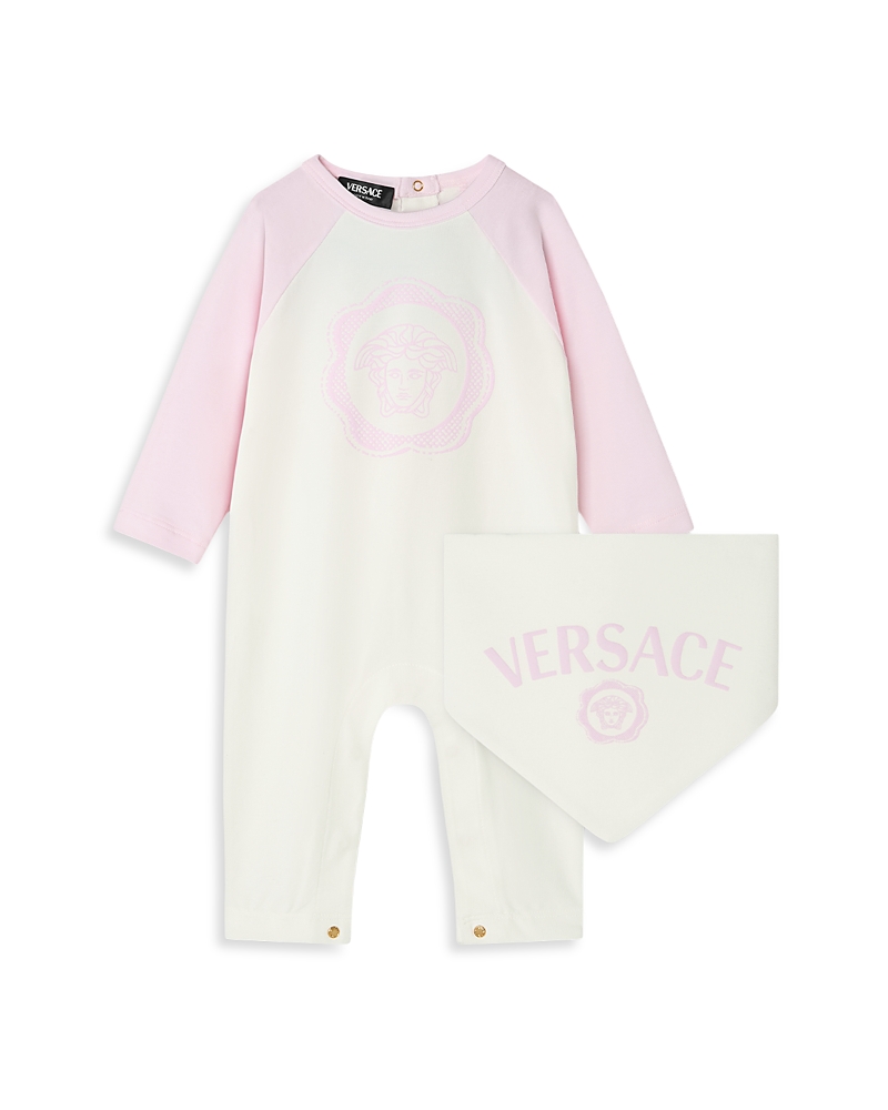 Versace Unisex Coverall & Bib - Baby In Pink