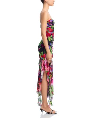 Floral Mesh Midi Dress - Exclusive