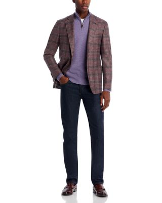 Heather Purple Cashmere Quarter-Zip Sweater - Exclusive