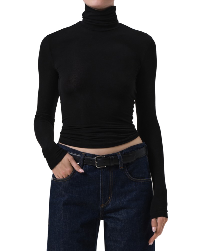 Citizens of Humanity Caradene Turtleneck Tee in Black