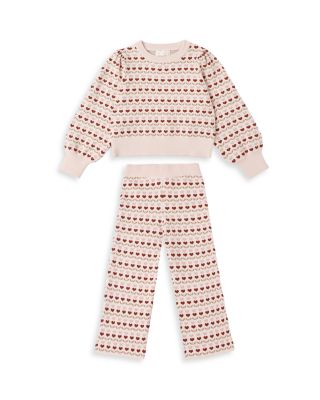 Girls' Jacquard Knit Sweater & Pants Set - Little Kid