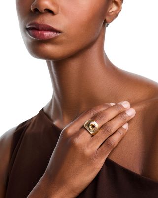 Citrine Statement Ring in 14K Yellow Gold