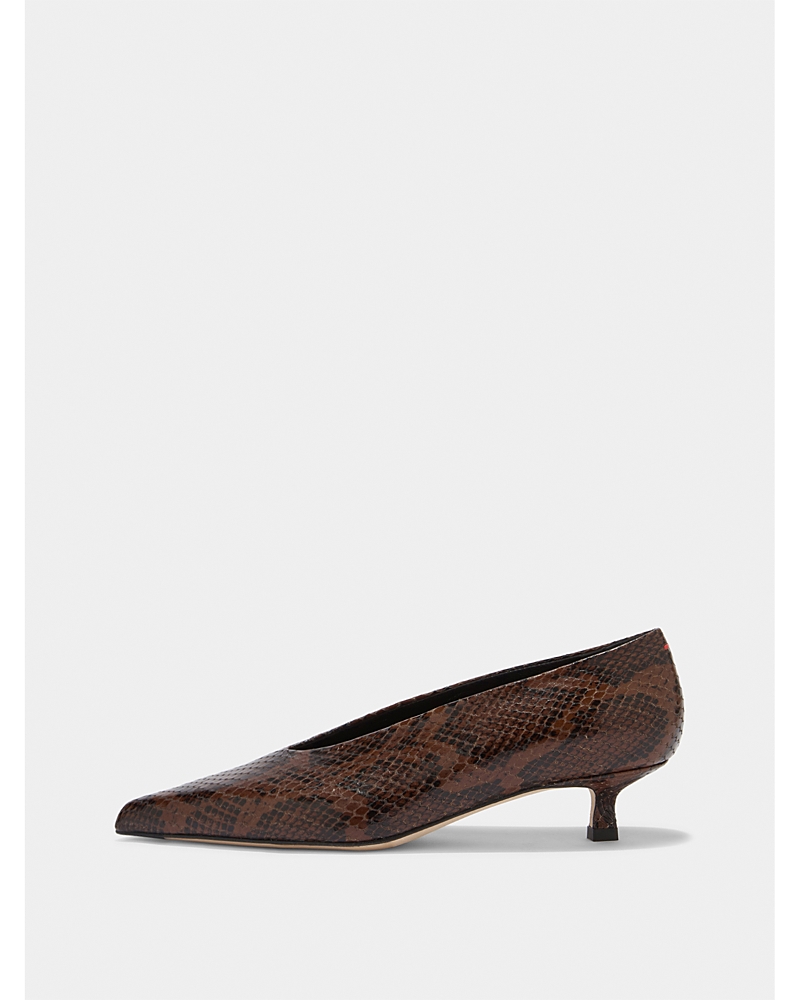 Aeyde 45mm Clara Pointed-toe Pumps In Brown
