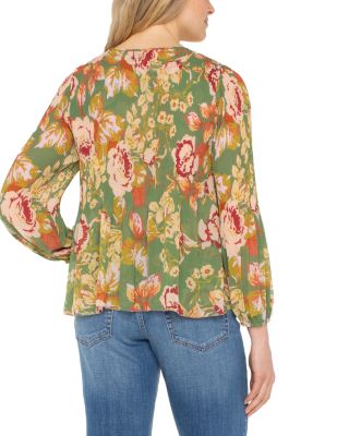 Floral Print V-Neck Top