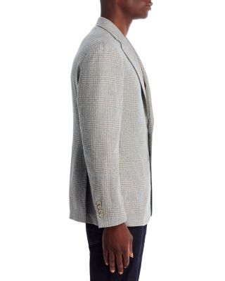 Tonal Plaid Unstructured Slim Fit Sport Coat