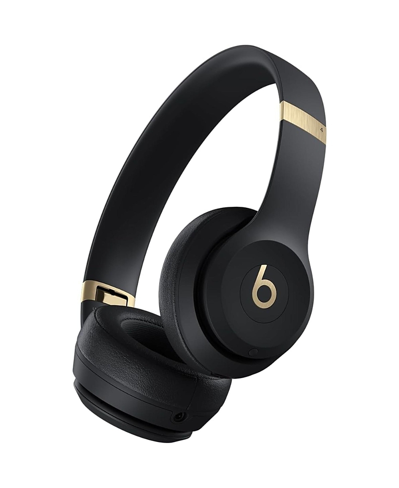 mc2l4ll-a solo 4 true wireless on-ear headphones - black & gold