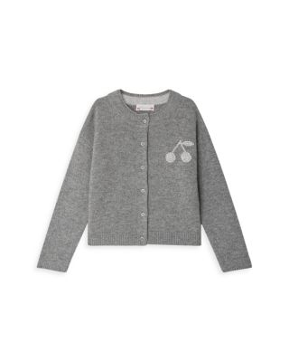 Girls' Cherry Embroidered Cardigan Sweater - Little Kid, Big Kid