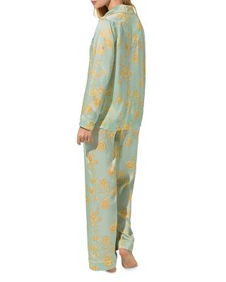 Silk Rose Print Pajama Set