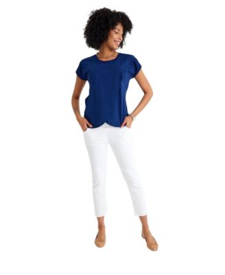 Handy Crossover Short Sleeve Cotton Maternity/Nursing Top