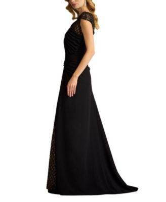 ★セール♪★TADASHI SHOJI フローラルイリュージョンガウン★ Tadashi Shoji Embroidered Floral Illusion Gown | Neiman Marcus