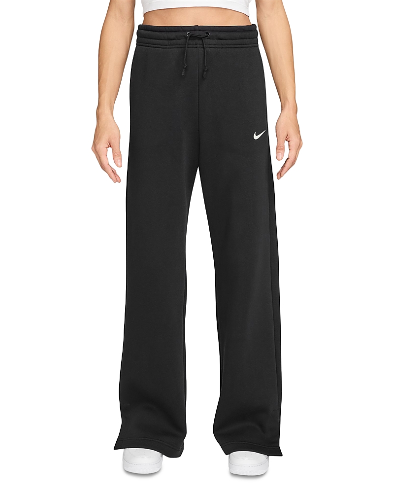 Nike Phoenix Fleece High Rise Pants In Black