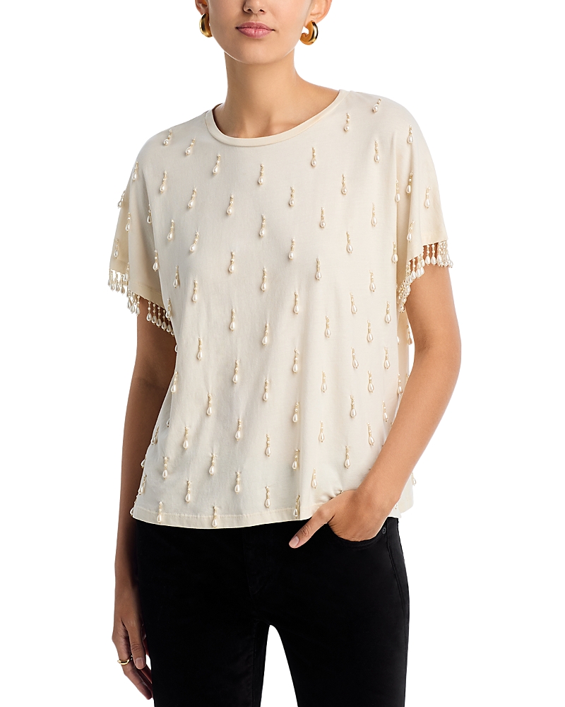Kobi Halperin Carmel Beaded Knit Sweater In Neutral