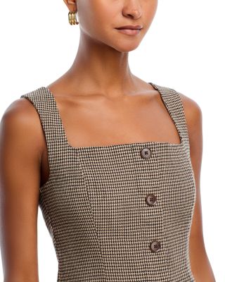 Houndstooth Square Neck Top