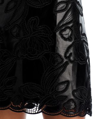 Faux Leather Lace Dress - Exclusive 