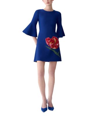 Flare Sleeve Shift Dress