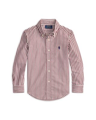 Boys' Striped Cotton Poplin Shirt - Little Kid