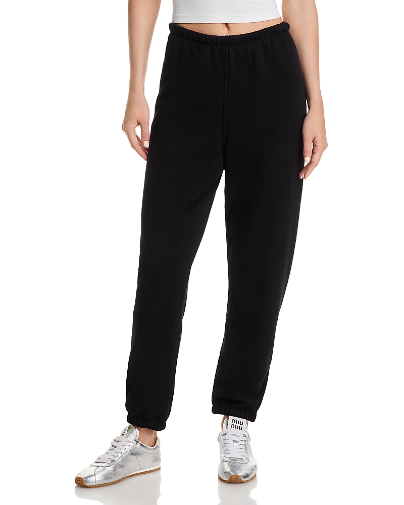 Perfectwhitetee Stevie Fleece Easy Sweatpants In Black