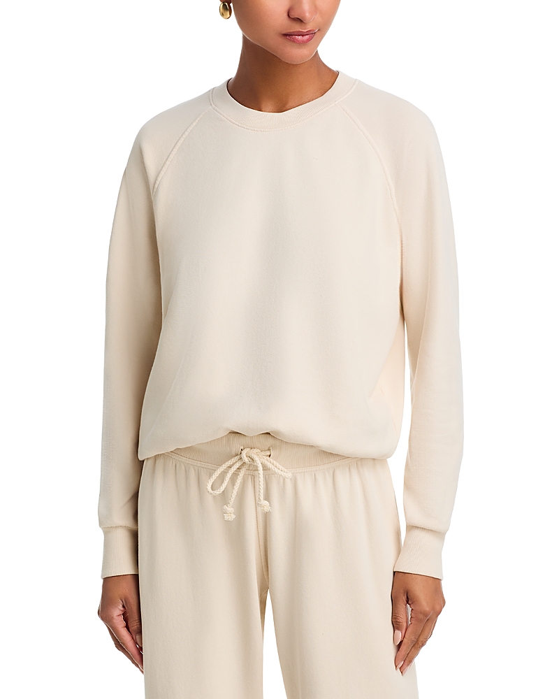 Perfectwhitetee Palmer Beach Fleece Long Sleeve Sweatshirt In Neutral