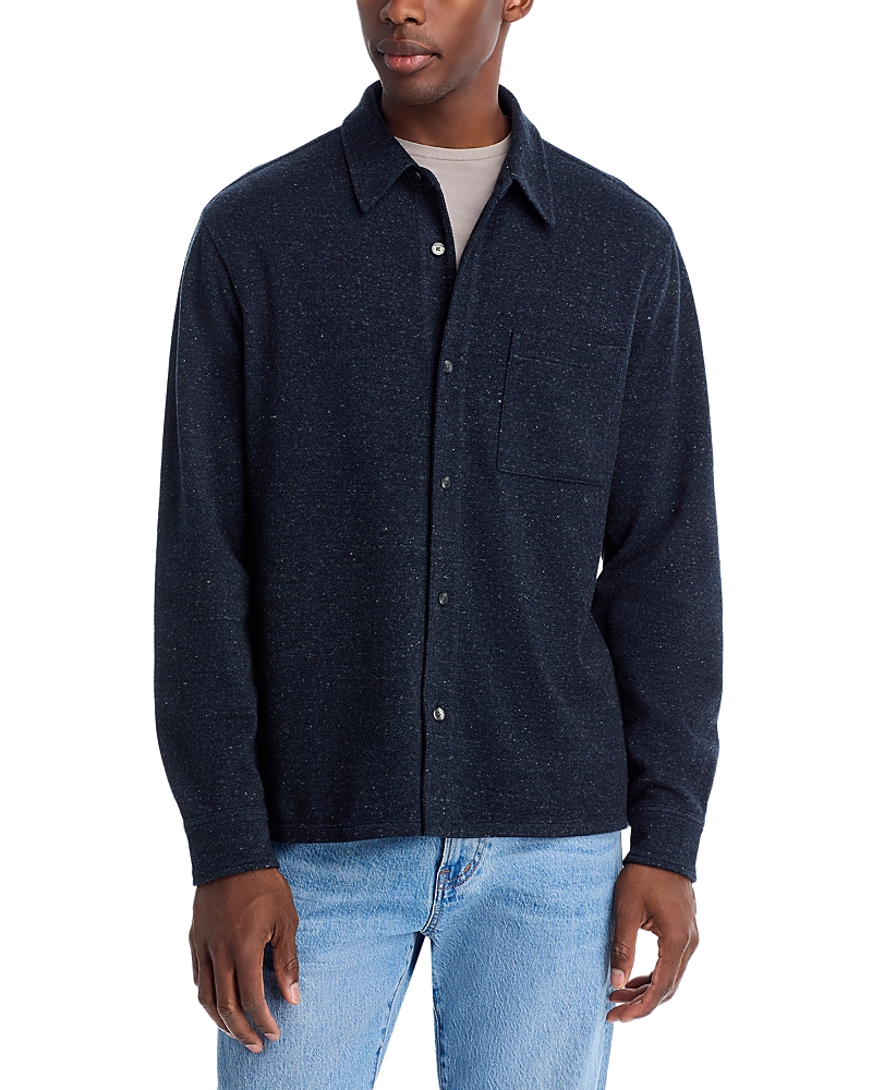 Madewell Donegal Twill Button Front Shirt In Blue