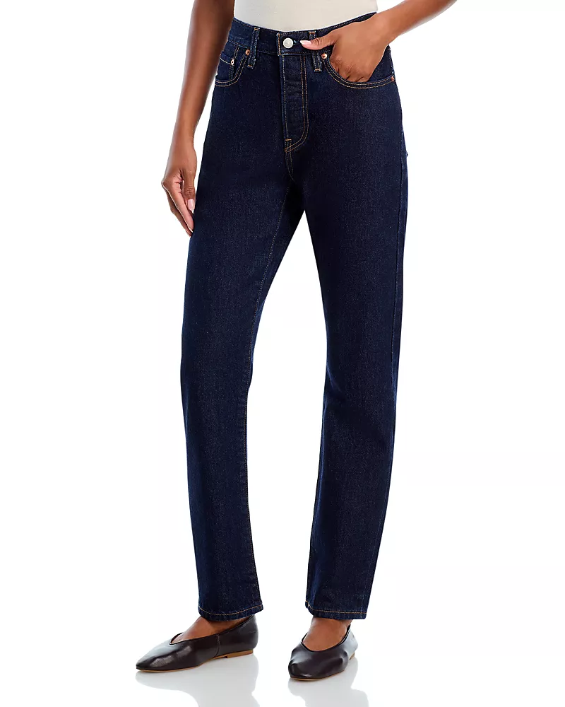 Levi's 501 High Rise Straight Jeans in Deep Breath