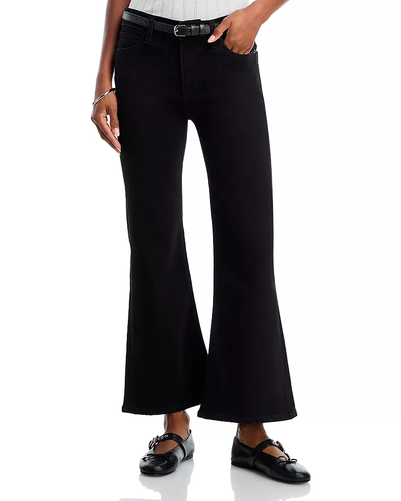 Frame The Pixie Icon Mid Rise Ankle Jeans in Black