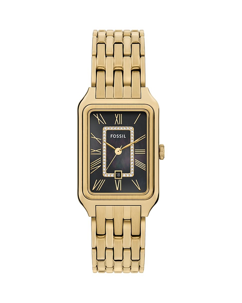 Fossil Women's Raquel Three-hand Date Gold-tone Stainless Steel Watch, 26mm In Gold
