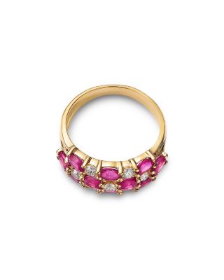 Ruby & Diamond Ring in 14K Yellow Gold