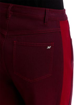 Betsy Degrad&amp;eacute; High Rise Wide Leg Jeans in Rosewood/Pickled Beet