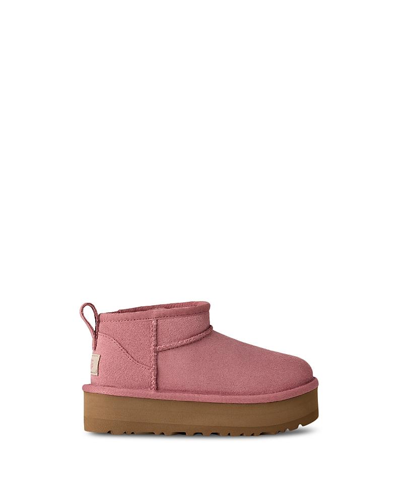 Ugg Unisex Classic Ultra Mini Platform Boots - Little Kid In Pink
