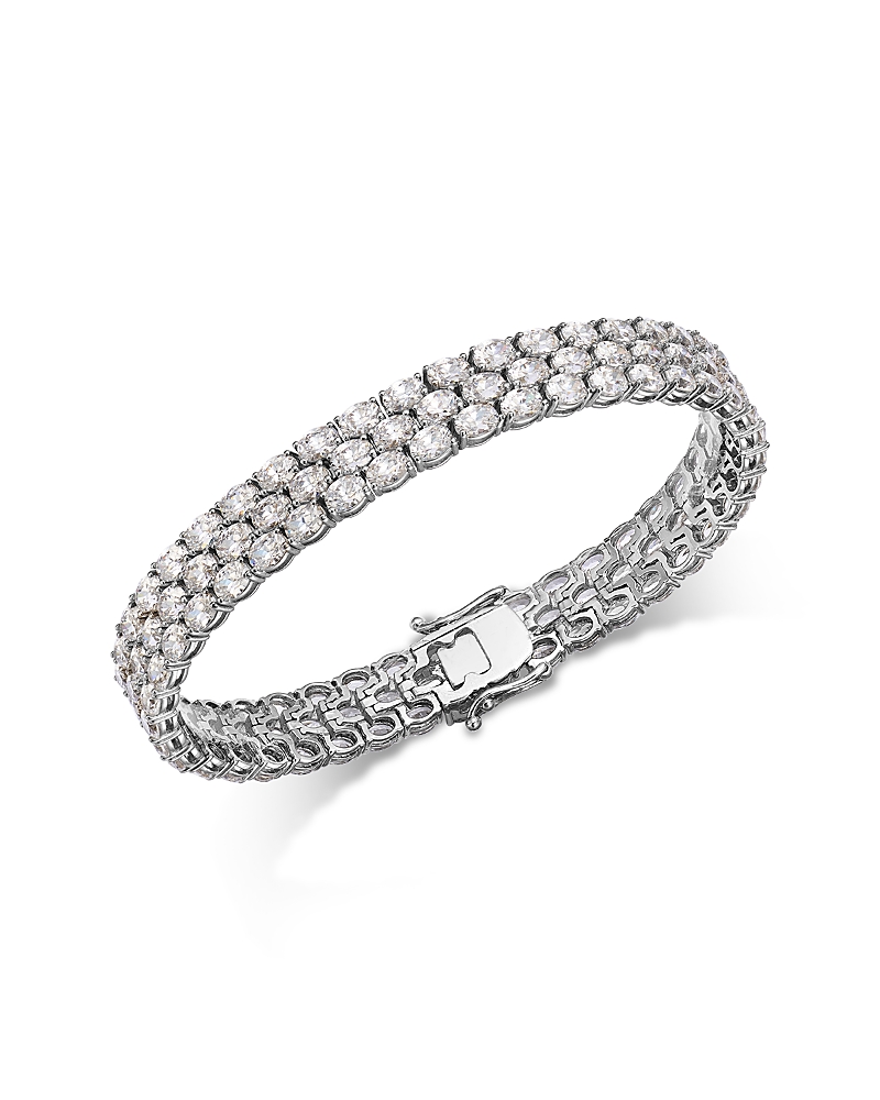 Bloomingdale's Fine Collection Certified Lab Grown Diamond Multirow Bracelet in 14K White Gold, 18.45 tcw