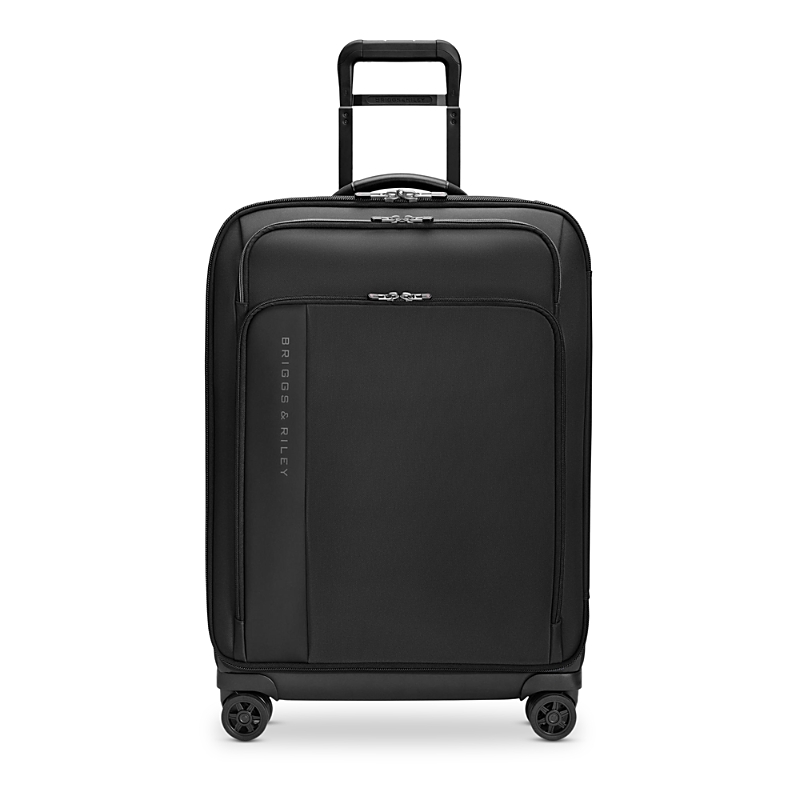 Briggs & Riley Medium Expandable Spinner Checked Bag In Black
