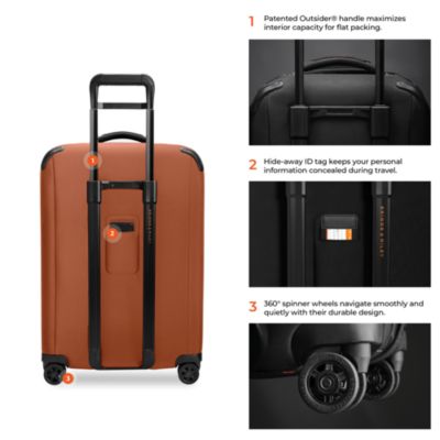 ZDX Medium ZDX Expandable Spinner Checked Bag