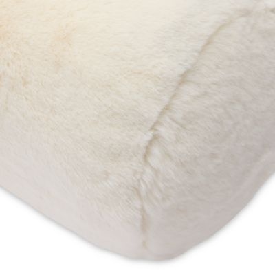 Big Rabbit Faux Fur Bolster Decorative Pillow - Exclusive