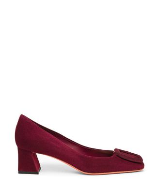  Women's Suede Low-Heel Pump