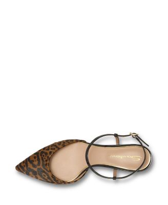  Women&#39;s Animal-Print Cavallino Mid-heel Slingback