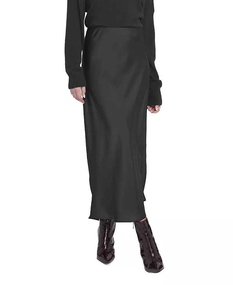 Elle Satin Midi Skirt