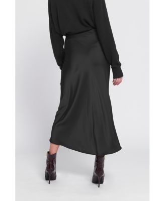 Elle Satin Midi Skirt