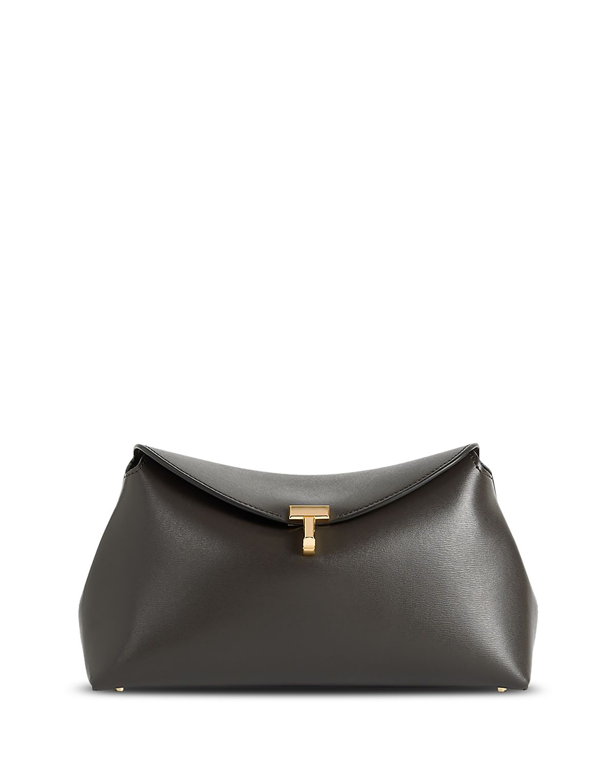 Toteme T-Lock Smooth-Leather Convertible Clutch