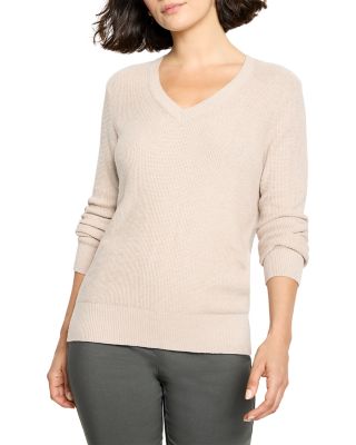 Waffle Stitch V Neck Sweater