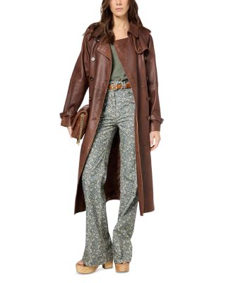 Lexie Leather Trench Coat