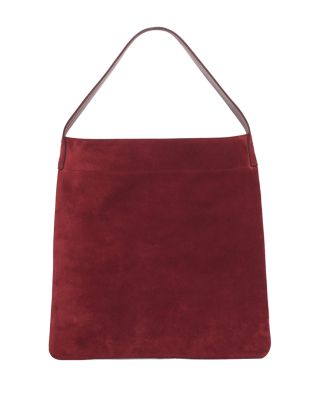 Lady Paprika Red Suede Hobo Bag