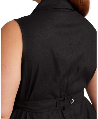 Plus Size Hudson Linen Trench Dress