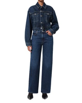 Harper Mid Rise Relaxed Straight Jeans in Echo