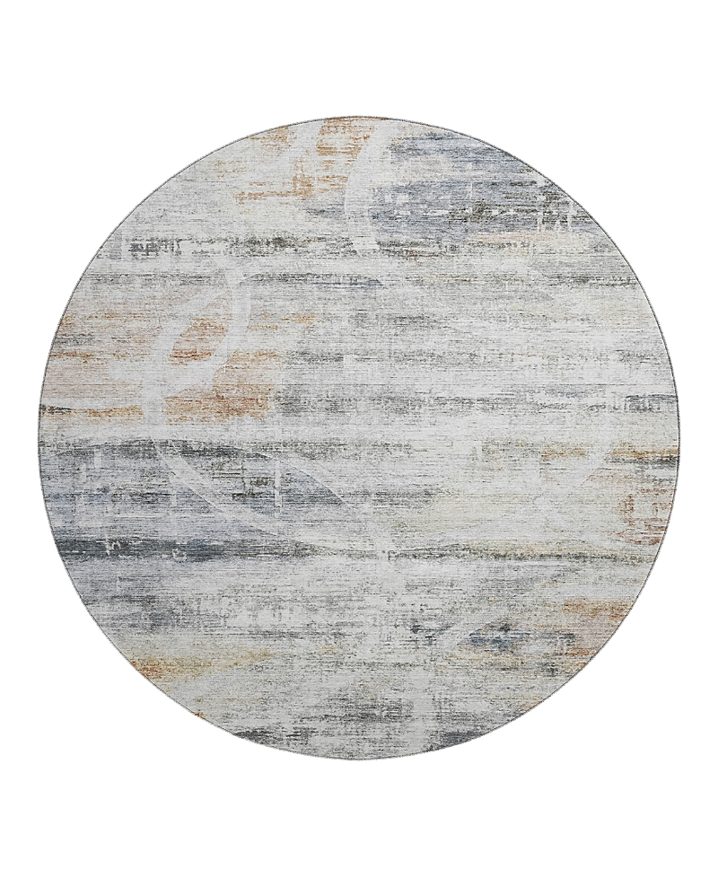Dalyn Rug Company Dalyn Neo No3 Round Area Rug, 8' X 8' In Silver
