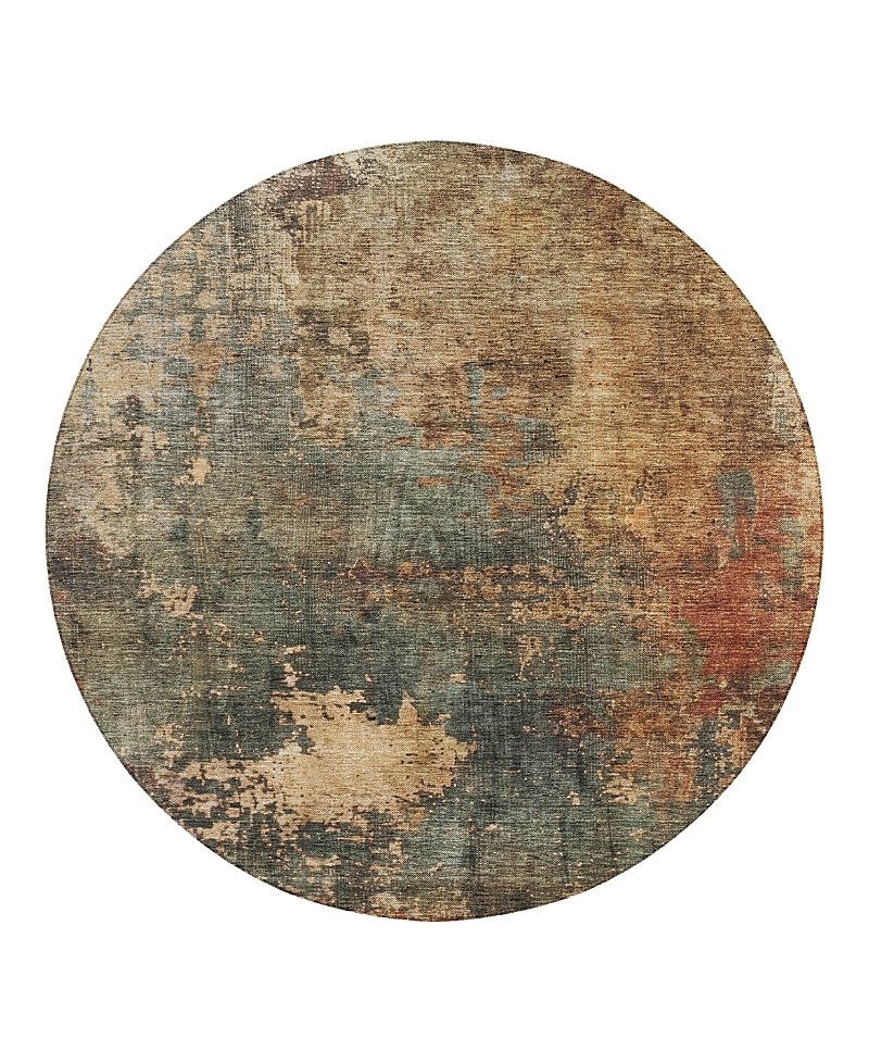 Dalyn Rug Company Dalyn Nouveau Nv19 Round Area Rug, 8' X 8' In Green