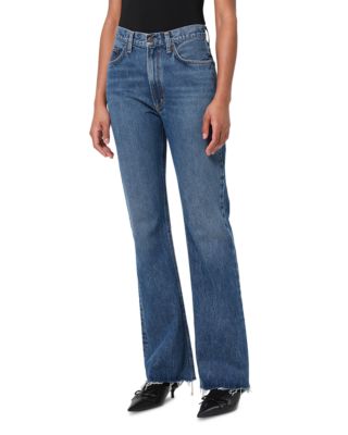 Leena High Rise Baby Flare Jeans in Placebo