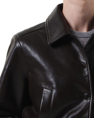 Lola Leather Bomber Jacket